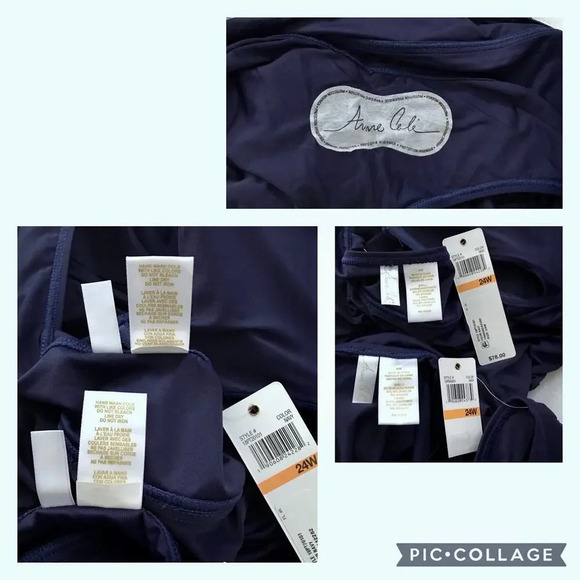 Anne Cole NWT 2 Piece Swimwear Women 24W - Picture 15 of 15